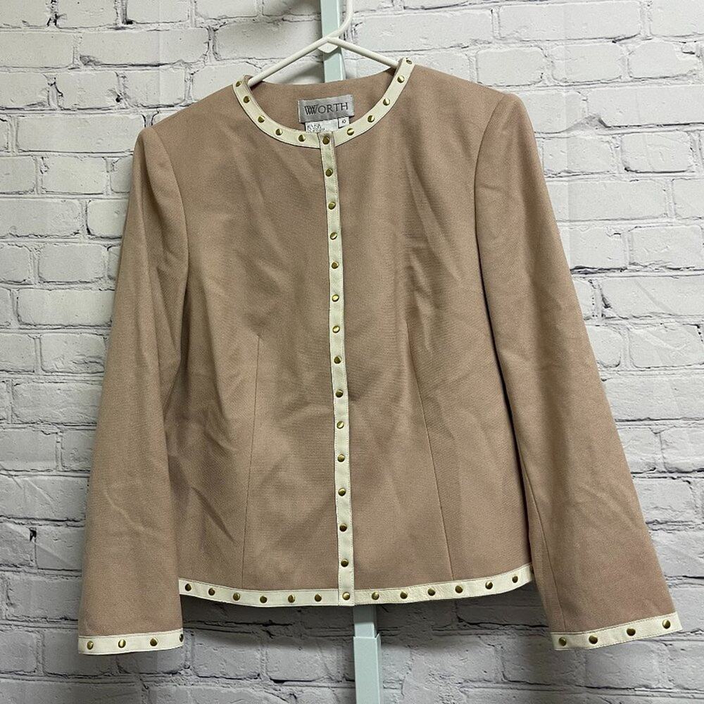 WORTH - Leather Trim Studded Jacket